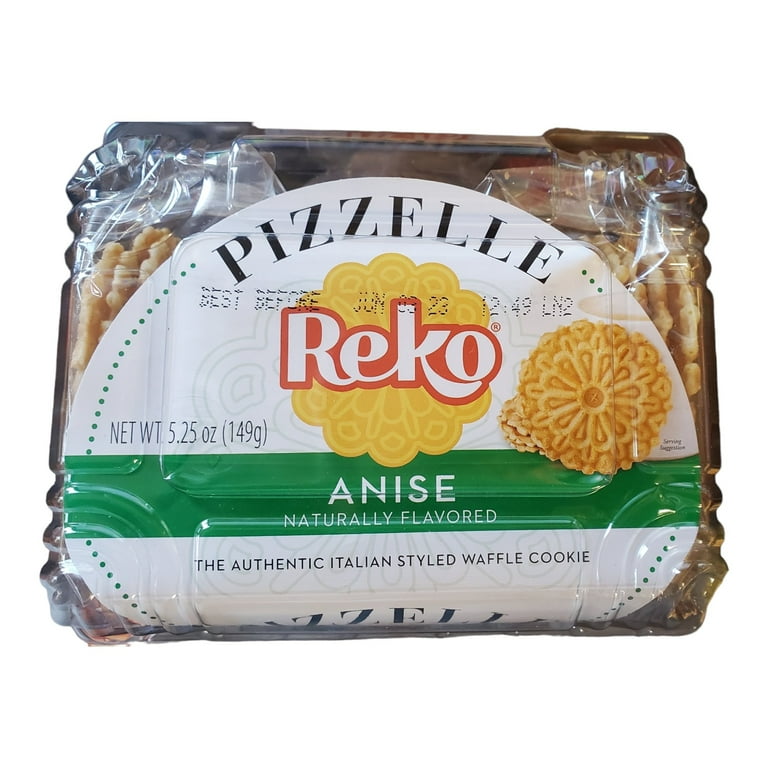 Reko Pizzelle Authentic Italian Style Waffle Cookies Anise and