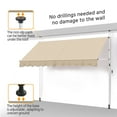 thumbnail image 5 of Yaheetech Manual Retractable Awning with Adjustable Height, Beige, 5 of 7