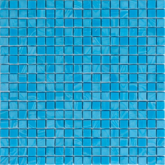 Apollo Tile Skosh 11.6 in. x 11.6 in. Glossy Cerulean Blue Glass Mosaic Wall and Floor Tile (18.69 sq. ft./case) (20-pack)