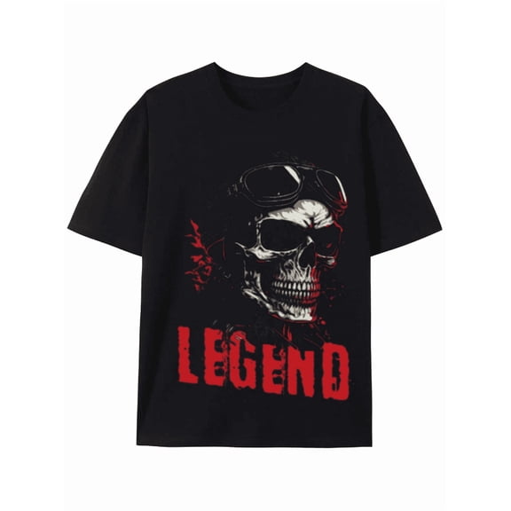 Bold Legend Skull Graphic Tee for Men