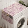 thumbnail image 1 of Floral Washing Machine Organizer, Shabby Form Vintage Flower Motifs in Soft Toned Essence Beauty Nature Design, Anti-slip Fabric Top Cover for Washer and Dryer, Fuchsia Pale Pink, by Ambesonne, 1 of 1