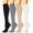 Black White Beige, variant on 4 Pairs Copper Compression Socks for Women & Men Circulation 15-20 mmhg - Better Blood Flow, Swelling, Best Support for Medical, Running, Nursing