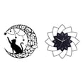 thumbnail image 1 of Arte de pared,Estatua decorativa de pared de gato negro de metal,Escultura de pared de metal minimalista con adorno de pared,Reloj de pared grande,Reloj de pared acrílico silencioso y sin tictac, 1 of 8