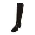 thumbnail image 4 of Alfani Womens Bexleyy Leather Almond Toe Knee High Boots, Wine Leather, Size 7.5, 4 of 6