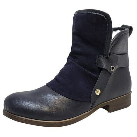 

Egmy Fashion Women High-Heeled Single Boots Lace-Up Platform Boots Ankle Boots Shoes Blue 11(42)