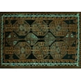 thumbnail image 1 of Ahgly Company Machine Washable Indoor Rectangle Persian Turquoise Blue Traditional Area Rugs, 7' x 10', 1 of 4