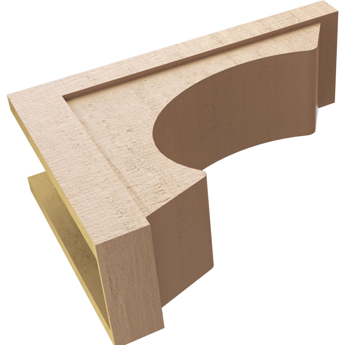 10"W x 30"D x 20"H Classic Emerson Rough Cedar Woodgrain TimberThane Corbel, Primed Tan