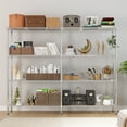 thumbnail image 4 of Zimtown Heavy Duty Storage Shelves, 58"W Garage Wire Shelving Unit, Adjustable 4 Tier Metal Shelves Organizer Black for Pantry Kitchen Basement, 1500 lbs Capacity, 4 of 8