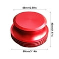 thumbnail image 3 of Thinsony High-end Texture Record Stabilizer Fit Most Vinyl Records Vinyl Clamp Aluminum Stabilizer No Burr Red, 3 of 6