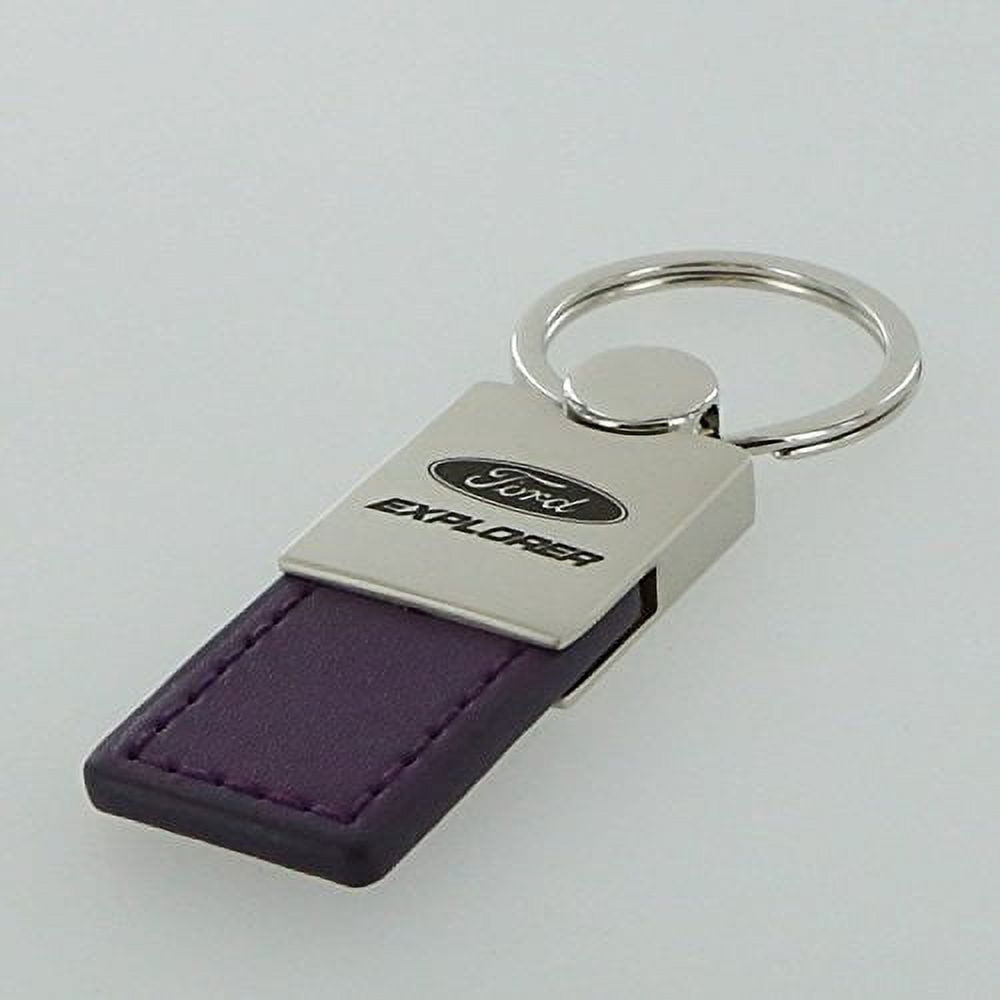 Ford Explorer Keychain & Keyring - Duo Premium Purple Leather