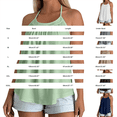 thumbnail image 4 of Womens Halter Tops with Built in Bra Padded Ribbed Supportive Spaghetti Strap Cropped Shelf Bra Tank Workout Tops Casual Loose Fitted Tank Tops Camisole Tops Sleeveless Tops Sports Yoga Shirts Black, 4 of 5