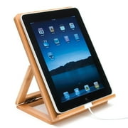 Lipper International Compact Convenient Folding Home Wood Tablet Stand, Bamboo