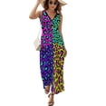 thumbnail image 2 of Leopard 80s Sleeveless Dress Dresses Women Summer Evening Dresses Ladies Bohemia Long Dresses, 2 of 9