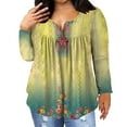 thumbnail image 2 of Dyegold Plus Size Long Sleeve Tops Teen Girls Plus Size Tops For Women Fall Plus Size Tops For Women Dressy Y2K Clothes Plus Size ​Loose Fit Blouses ​Womens Fall Blouses ​Online Shopping, 2 of 6
