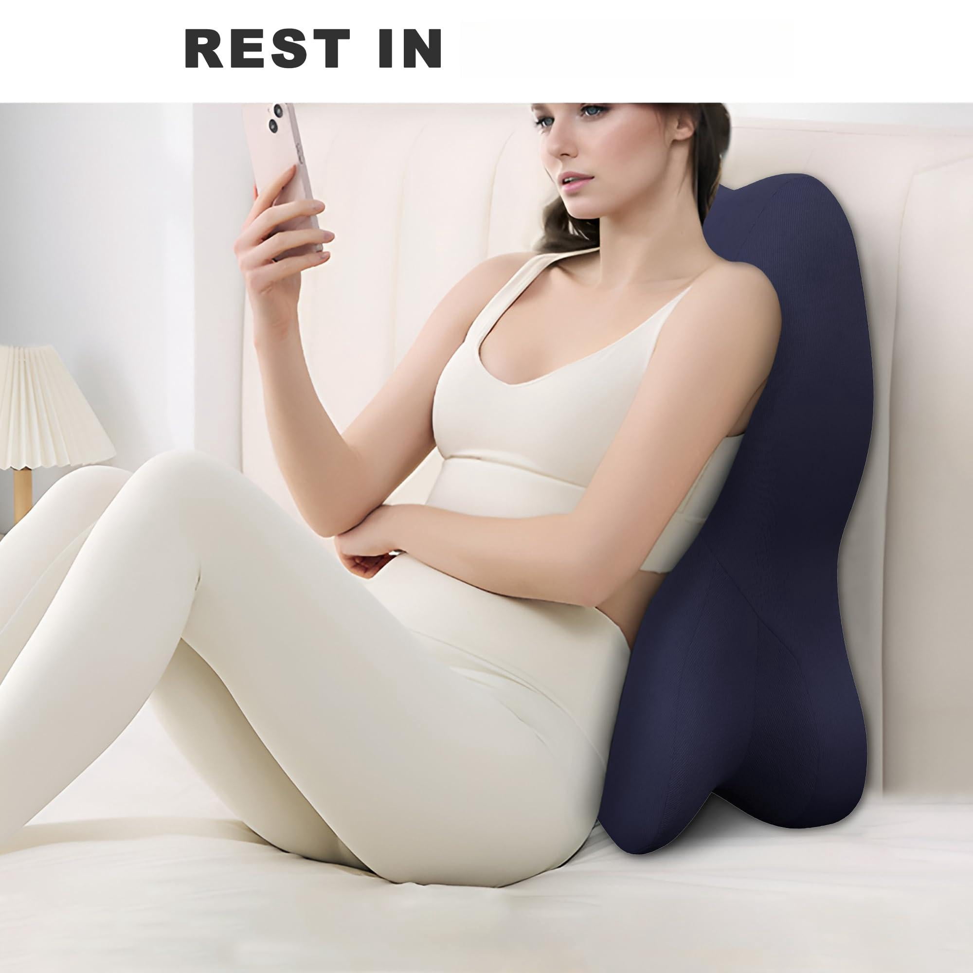 Memory Foam Wedge Pillow  Prone For Sleeping Reading Bed Support & Sitting Up Ideal Massage With Removable Cover