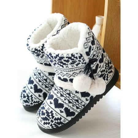 

Avamo Warm Slipper Indoor/Outdoor Slippers for Women Plush Winter Boots