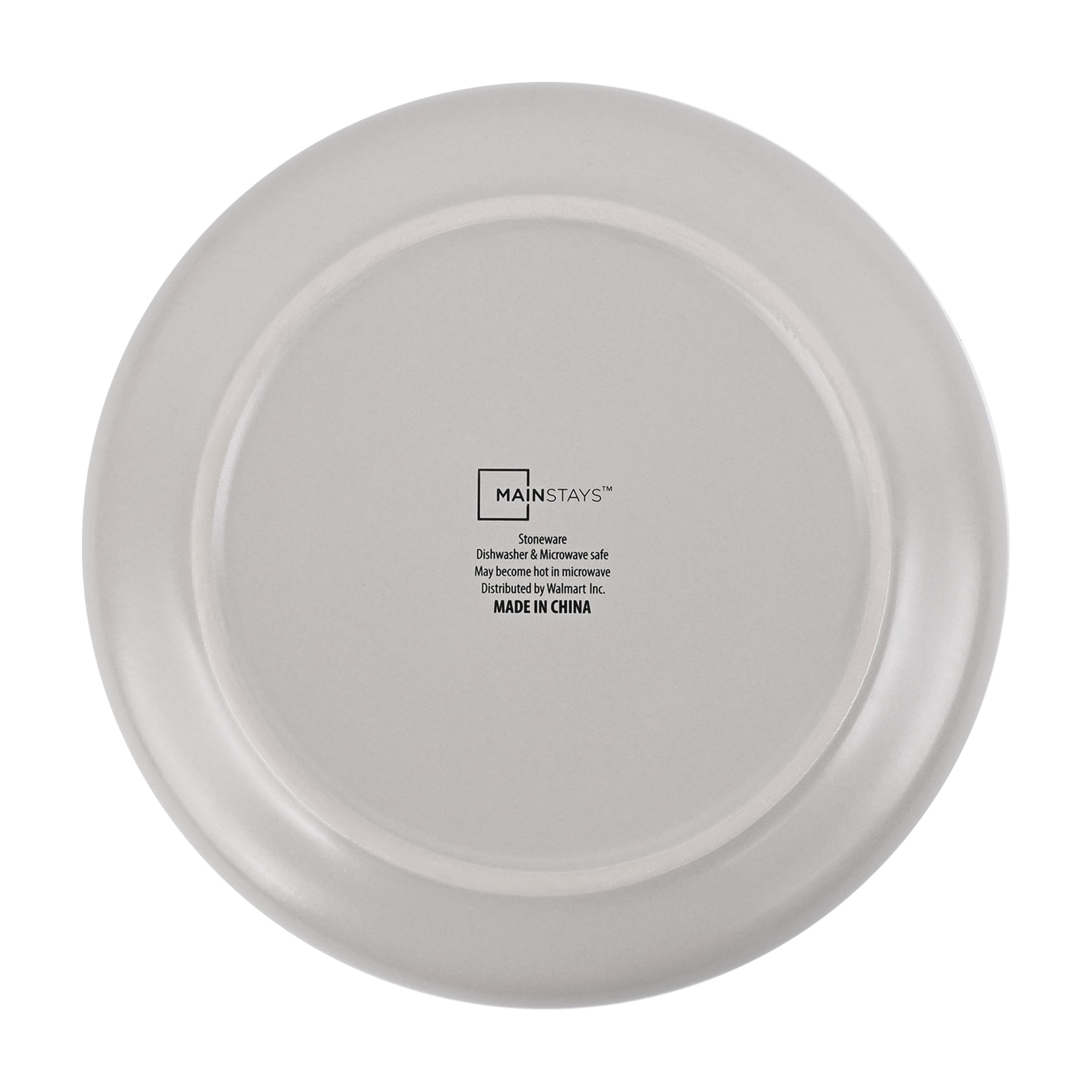 Mainstays Two Tone Tan Ceramic Dinner Plate
