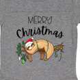 thumbnail image 3 of Inktastic Merry Christmas Cute Sloth with Santa Hat and Lights Boys or Girls Baby Bodysuit, 3 of 4