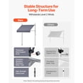 thumbnail image 6 of VEVOR Manual Retractable Awning, 59" Outdoor Retractable Patio Awning Sunshade Shelter, Height Adjustable Patio Door Window Canopy with Manual Crank Handle for Backyard, Garden, Balcony, Dark Gray, 6 of 9