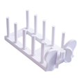 thumbnail image 1 of Soporte para platos de madera multicapa para encimeras de restaurantes. Blanco, 1 of 9