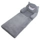 thumbnail image 3 of Sofá para niños con diseño de perro gris de dibujos animados, plegable, con asa ancha, suave y transpirable, para leer, relajarse y dormir, 3 capas, 3 of 15