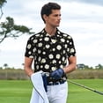 thumbnail image 3 of Balery Daisies Flowers Camisa Polo de Hombre con Estampado, de Manga Corta y Tejido Medio, Camisa Tipo Golf Polo-X-Large, 3 of 6