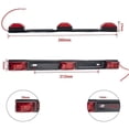 thumbnail image 3 of Clearance LED Light Bar 12V 9 LED Stainless Steel ID Marker Side Lights Led 3-Light LED Identification Lights for Truck Trailer, 3 of 5