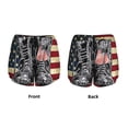 thumbnail image 5 of Lsque Veterans Day1 Printed Women's Running Shorts with Liner Pockets,Elastic Quick Dry Workout Athletic Gym Yoga Shorts,Womens High Waist Shorts-, 5 of 9