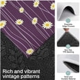 thumbnail image 3 of Purple Daisy Flower Wavy Lines Pattern Kitchen Rugs Sets Of 3,Kitchen Runner Rugs Non Skid Washable,Decorative Kitchen Floor Mats for Kitchen,Sink,Laundry,17"x30"+ 17"x47" + 17"x59", 3 of 6