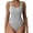 #1 Light Grey, variant on Women Ribbed Sexy Bodysuit Sleeveless Square Neck Padded Tank Top