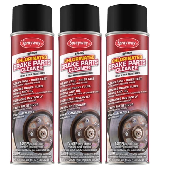 Sprayway SW330 Chlorinated Brake Parts Cleaner, 18.5 oz (3 Pack)