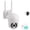 White - AU Plug, variant on Yajisi 2in IP66 Waterproof PTZ Dome Camera 1080P Full HD WiFi Outdoor Security Surveillance System with 8 Lights & Motion Detection, Work with Icsee App, White (EU Plug)