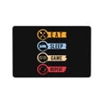 thumbnail image 4 of DouZhe Vintage Style Eat Sleep Game Repeat Rugs Doormat, Non-Slip Machine Washable Carpets Floor Door Mat , 36" x 24", 4 of 6