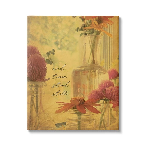 Stupell Industries Elegant Flower Vase Vintage Cursive Poetry Quote Graphic Art Gallery Wrapped Canvas Print Wall Art, Design by Tammy Apple