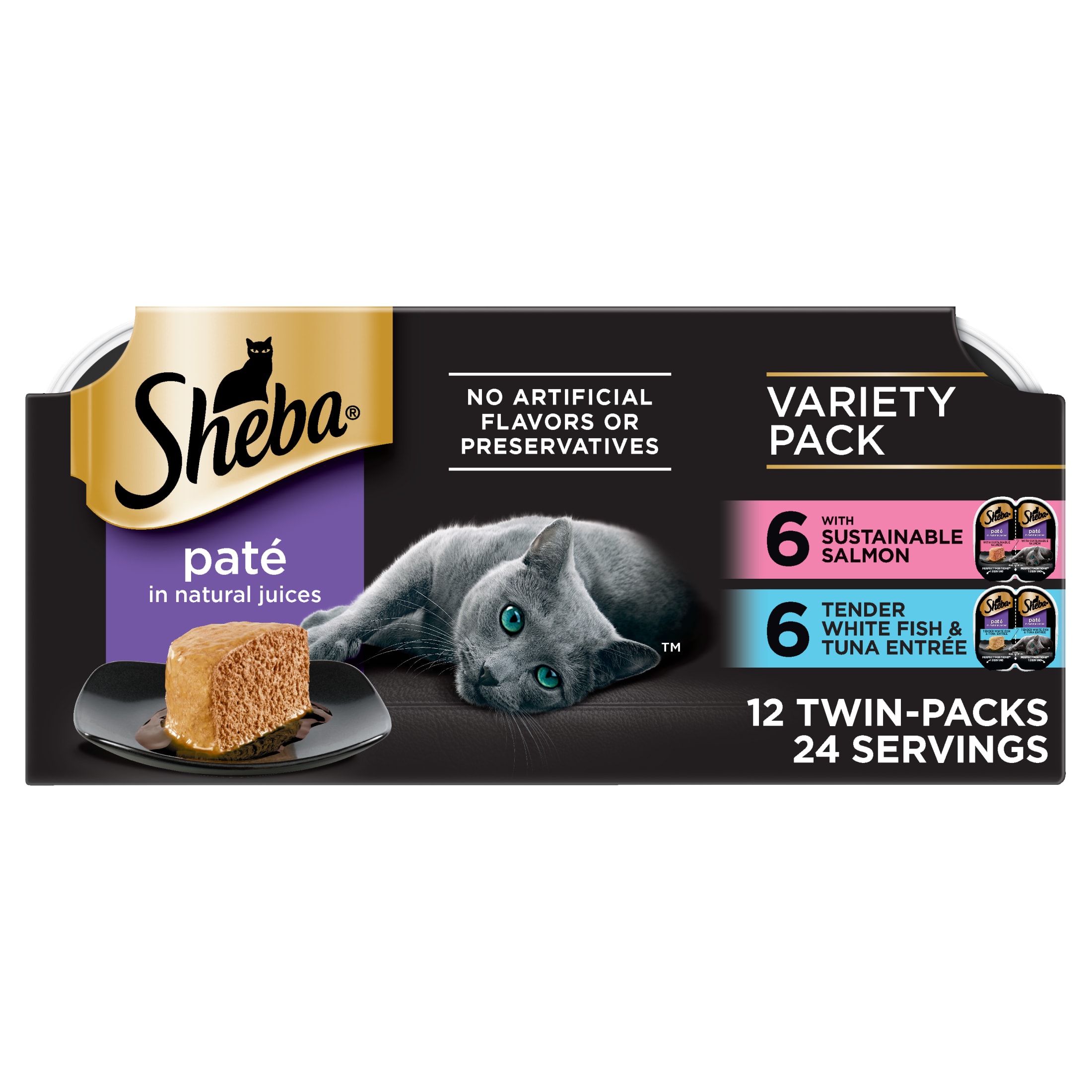 SHEBA Perfect Portions Wet Cat Food Pate Variety Pack photo 1