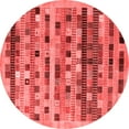 thumbnail image 1 of Ahgly Company Indoor Round Abstract Red Contemporary Area Rugs, 4' Round, 1 of 4