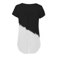 thumbnail image 5 of Gibobby Playera de Verano para Mujer Camiseta manga corta para mujer con cuello redondo y estampado a juego(Blanco,M), 5 of 5