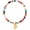 P, variant on Beaded Initial Bracelets for Women,Charm Rainbow Gemstone Colorful Summer Beach Jewelry for Women