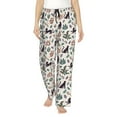 thumbnail image 1 of Fotbe Black Cat And Snake Pantalones de Pijama para Mujer, Pantalones de Dormir, Pantalones Pj con Cordón y Bolsillos-XX-Large, 1 of 6
