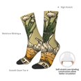 thumbnail image 4 of Fuzoiu Vintage Garlic Bread Illustration Print Athletic Crew Socks for Men & Women,Casual Crew Socks,Above Ankle Crew Socks for Business, Casual, 4 of 6
