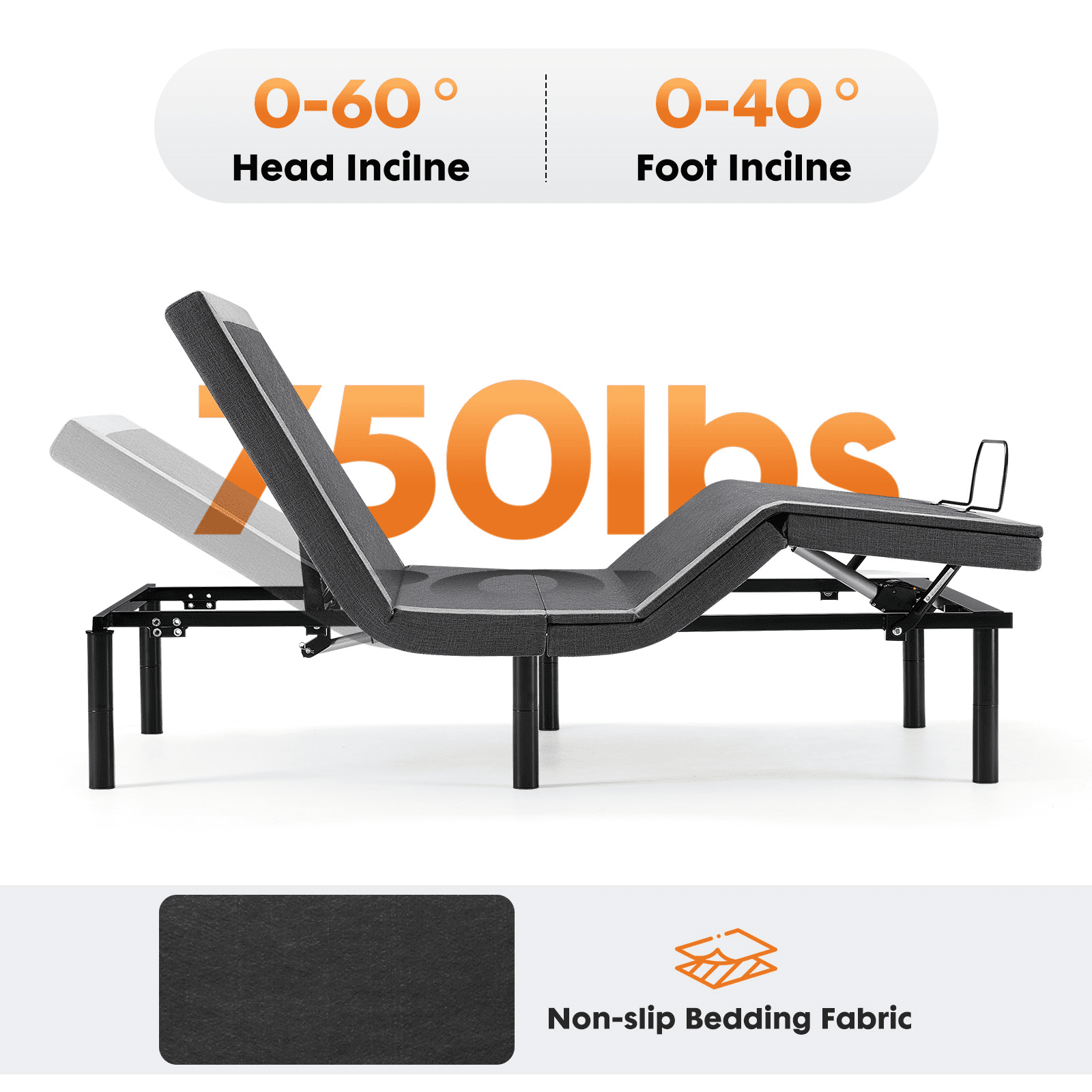 MAYEERTY Electric Bed Full, Bed Frame with Wireless Remote, Head and Foot Incline, Zero Gravity Bed, Anti-Snore, Easy Assembly