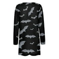 thumbnail image 4 of WTOBBY Women's Halloween Printed Cardigan Jacket Mid Length Open Front Long Sleeve Casual Cover Up with Pockets Novelty Fall Sweater Lightweight Cozy Outerwear,Black L, 4 of 7