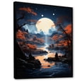 thumbnail image 2 of Designart "Tsukimi Moon Japon wall art I" Japanese Floater Framed Wall Decor, 2 of 7
