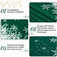 thumbnail image 4 of Christmas Tablecloths for Rectangle Tables 60x102 Chirstmas Table Cloth, Green Snowflakes Ombre Xmas Decorative Table Cover Indoor Home Decor for Holiday Party Outdoor, 4 of 8