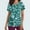 Sky Blue, variant on Clearance Fatuov Women's Scrubs with Pocket V-Neck Summer Graphic Tees Short Sleeve Floral Print Nursing Uniforms Tops Sky Blue