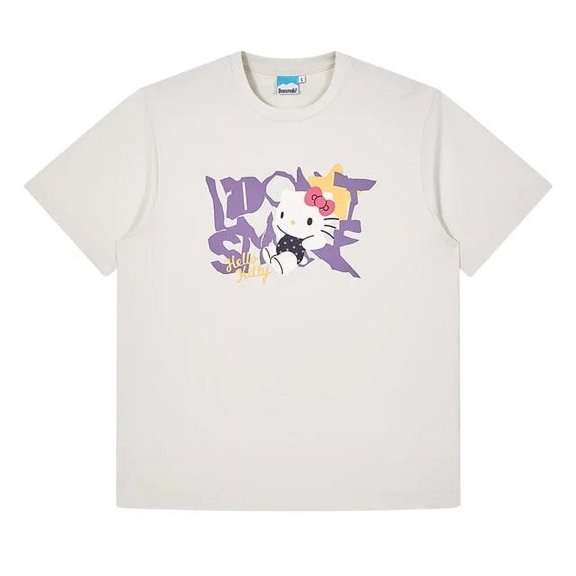 Sanrio Clothes Hello Kitty T-shirts Women Fashion Tops Summer Short Sleeve Loose Tee Shirt Y2k Couples Cartoon Matching Tshirt