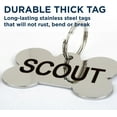 thumbnail image 4 of GoTags Stainless Steel Pet ID Tags, Personalized Dog Tags and Cat Tags, up to 8 Lines of Custom Text, Engraved on Both Sides, in Bone, Round, Heart, Bow Tie and More, 4 of 7