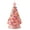 Pink, variant on 15" Hand Painted Ceramic Christmas Tree, Pink Pre-Lit Tree, 128 Multi-Color Lights, 2 Star Toppers