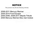 thumbnail image 2 of Positive Plus Rear Semi-Metallic Disc Brake Pads PPF-D1055 for Car Ford Escape Mazda Tribute Mercury Mariner, 2 of 8
