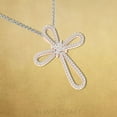 thumbnail image 2 of Bling Craft Cross Necklace for Men 0.51 Ct Round Moissanite Infinity Cross Pendant 14k Rose Gold Plated (Color D, VVS1), 2 of 6